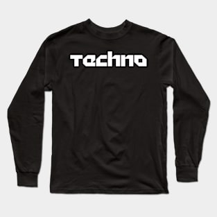 techno bold logo Long Sleeve T-Shirt